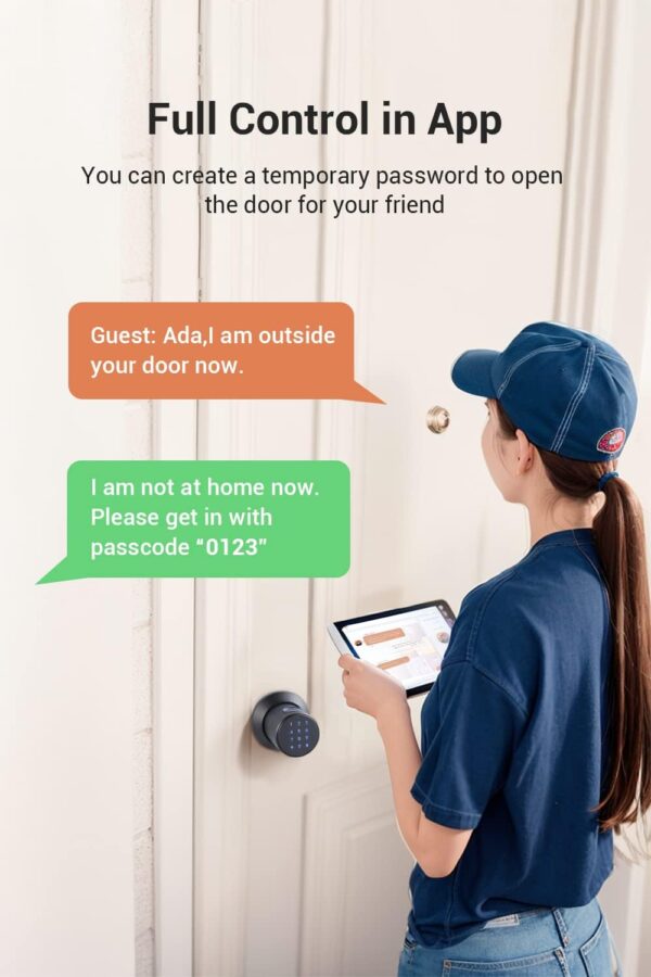 Smart Fingerprint Door Knob with Keypad, Keyless Touchscreen...