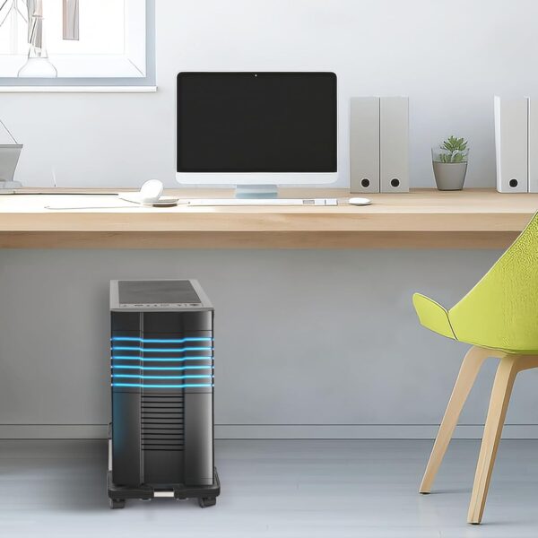 Liitrton Mobile CPU Stand Adjustable Computer Tower Stand wi...
