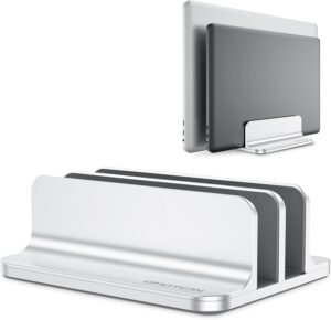 OMOTON [Updated Dock Version Vertical Laptop Stand, Double D... OMOTON [Updated Dock Version Vertical Laptop Stand, Double D...