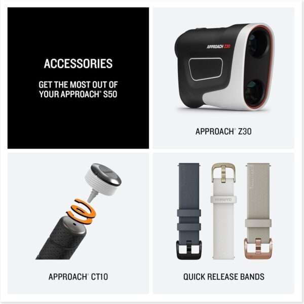 61pUsXEL6LL._AC_SL1500_.jpg Garmin Approach® S50, Advanced Golf GPS Smartwatch, AMOLED D...