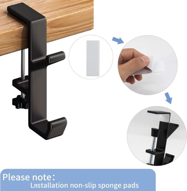 61pvM2KE26L._AC_SL1500_.jpg JAKO Headphone Stand Hanger Holder, Under Desk Aluminum Allo...