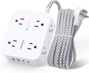 Surge Protector Power Strip - HANYCONY 8 Outlets 4 USB Surge Protector Power Strip - HANYCONY 8 Outlets 4 USB (2 US...