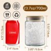 61rHgOEgYiL._AC_SL1200_.jpg ANSQU Vintage Glass Jar with Lid, 23.7oz Airtight Glass Stor...