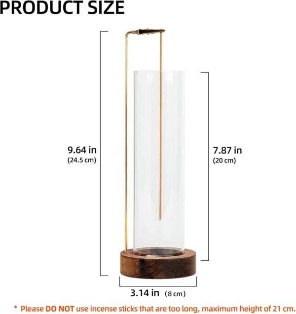 61sNS7JKWL._AC_SL1500_.jpg Incense Holder for Sticks, Anti-Ash Flying Incense Burner wi...