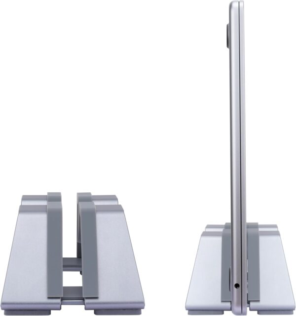 Adjustable Vertical Laptop Stand - Aluminum, Universal Fit f... Adjustable Vertical Laptop Stand - Aluminum, Universal Fit f...