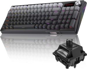 KUTETHY Wireless Mechanical Keyboard with Knob,Pre-lubed Lin... KUTETHY Wireless Mechanical Keyboard with Knob,Pre-lubed Lin...