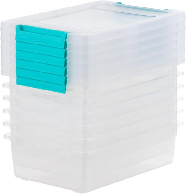 IRIS USA 2 Qt. Plastic Storage Bins Containers with Lids, 6 ...