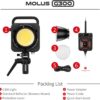 ZHIYUN MOLUS G300 [Official], 300W COB Bi-Color LED Video Li...
