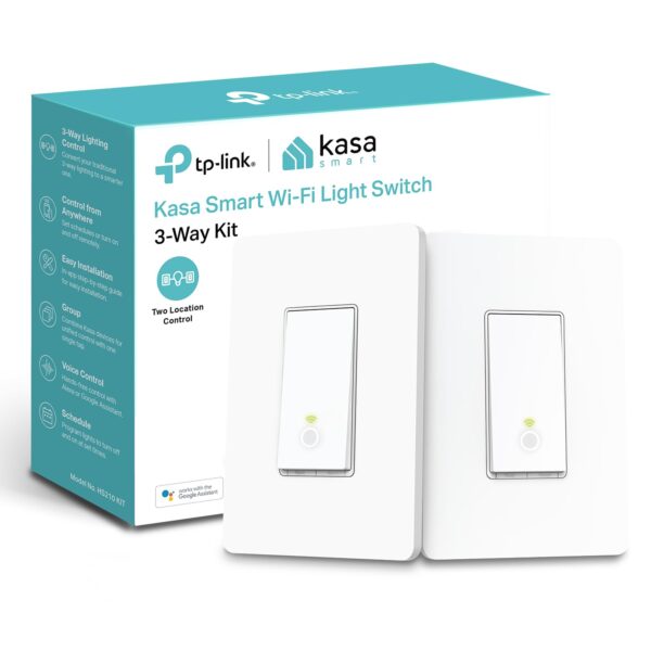 Kasa Smart 3 Way Switch HS210 KIT, Needs Neutral Wire, Kasa Smart 3 Way Switch HS210 KIT, Needs Neutral Wire, 2.4GH...