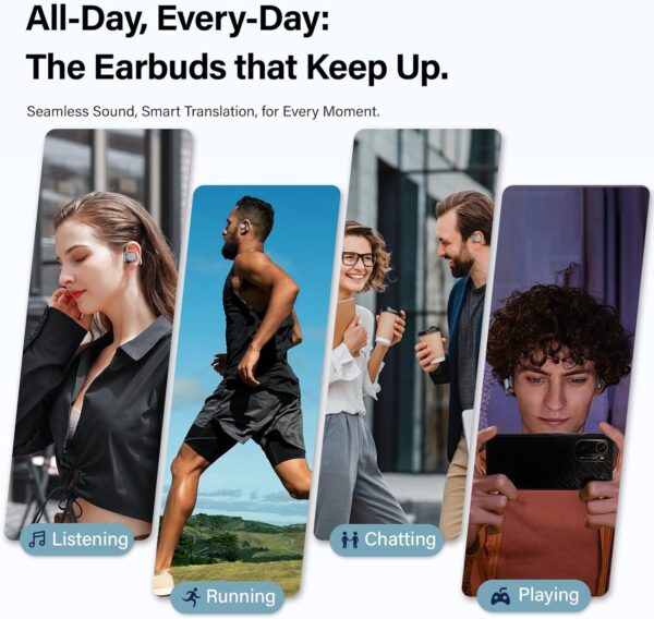 71PQGy62NL._AC_SL1500_.jpg AI Language Translator Earbuds, OWS Real-Time 3-in-1, 144 La...