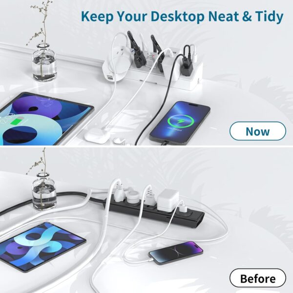 71-Ykqy-FPL._AC_SL1500_.jpg 40W Fast Charging Station, Desk Clamp Power Strip, JXGUCAT R...