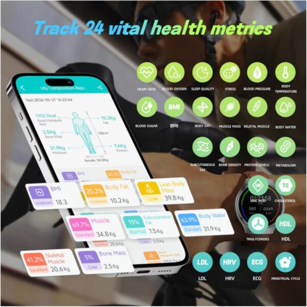 711AVymqVcL._AC_SL1500_.jpg Smart Watches for Athletes The Elderly and Multi-Data Exerci...