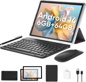 Tablet 10 inch, Android 14 Tablet with Keyboard, 6GB+64GB 1T... Tablet 10 inch, Android 14 Tablet with Keyboard, 6GB+64GB 1T...