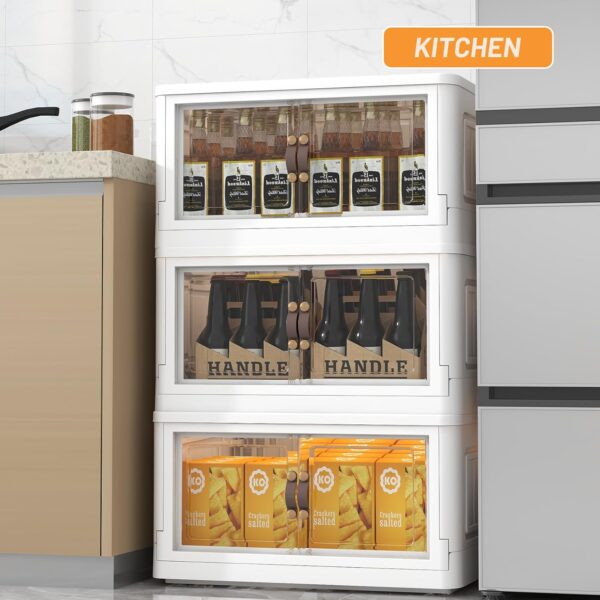 712m7z-iSoL._AC_SL1500_.jpg 5 Storage Bins with 5 Lids, 78 Qt White Closet Organizers an...