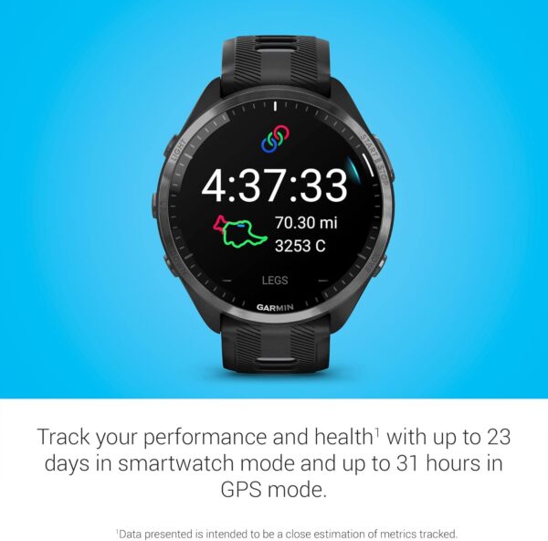 Garmin Forerunner® 965 Running Smartwatch, Colorful AMOLED D...