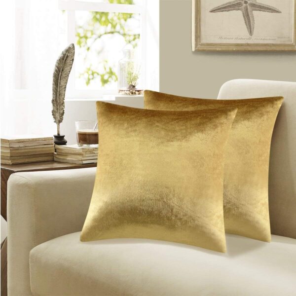 7137cu7a36L._AC_SL1200_.jpg GIGIZAZA Gold Velvet Decorative Throw Pillow Covers,18x18 Pi...