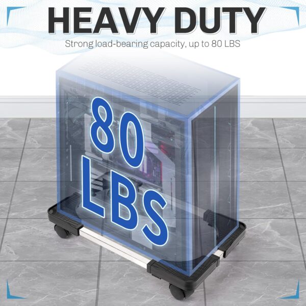 Liitrton Mobile CPU Stand Adjustable Computer Tower Stand wi...