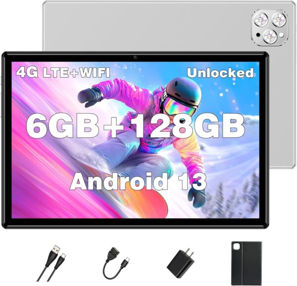 Tablet Android Tablets 10 Inch, Octa-Core Android 13 Unlocke...