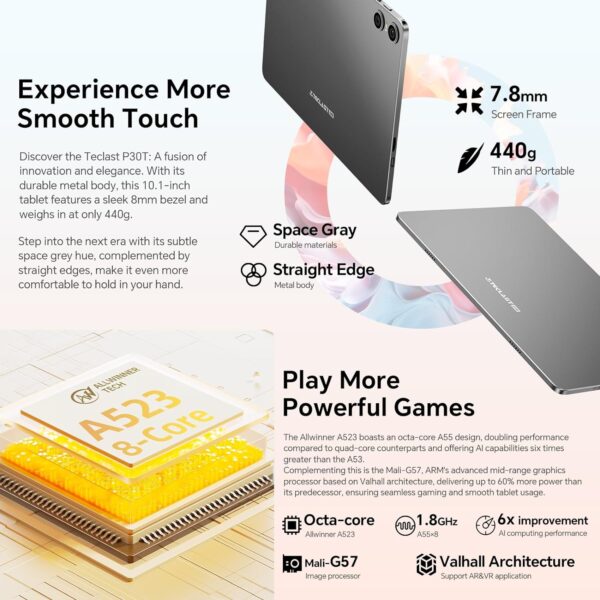 7140xzEIaL._AC_SL1500_.jpg TECLAST Android Tablet with Keyboard, 10 inch Android 14 Tab...