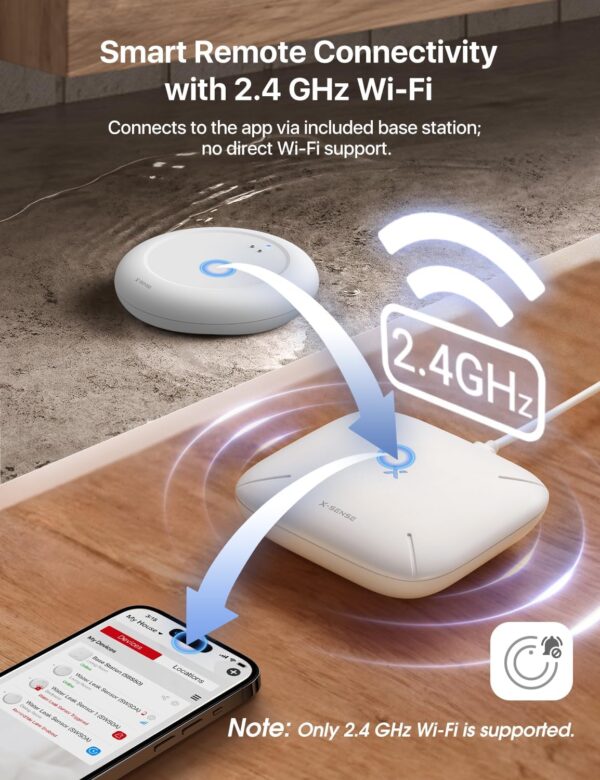 714gwZhcIqL._AC_SL1500_.jpg X-Sense Wi-Fi Water Leak Detector Kit, Smart Water Sensor Al...