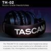 TASCAM TH-02 Professional Studio Monitor Headphones, Wired, ...