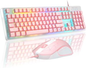 Gaming Keyboard and Mouse Combo, K1 RGB LED Backlit Keyboard... Gaming Keyboard and Mouse Combo, K1 RGB LED Backlit Keyboard...