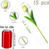 SITUMEIZI Fake Flowers Tulips Artificial Silk Flower 15pcs R...