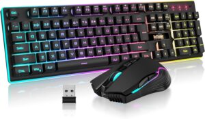 RedThunder K10 Wireless Gaming Keyboard and Mouse Combo, LED... RedThunder K10 Wireless Gaming Keyboard and Mouse Combo, LED...