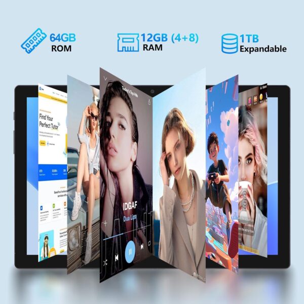 717O-ZfKS7L._AC_SL1500_.jpg Tablet, Android 14 Tablet with 12GB (4+8) RAM 128GB ROM, Oct...