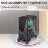 Liitrton Mobile CPU Stand Adjustable Computer Tower Stand wi...