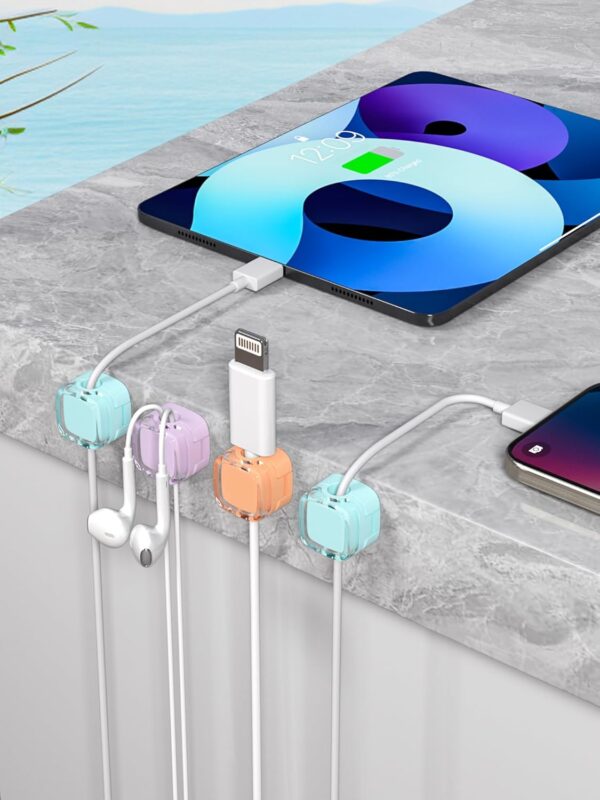 717oycw4y0L._AC_SL1500_.jpg 8-Pack Magnetic Cable Clips, Adjustable Cord Holder for Unde...