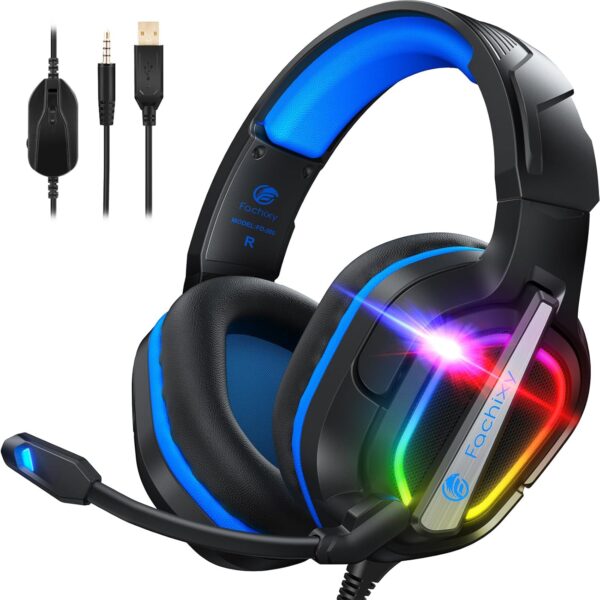 Fachixy FC200 PC Gaming Headset for PS4, PS5, Switch, Xbox Fachixy FC200 PC Gaming Headset for PS4, PS5, Switch, Xbox O...