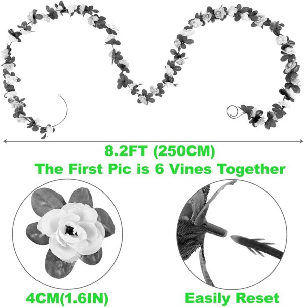 7189QPfbJuL._AC_SL1500_.jpg 8 Pcs 66FT Flower Garland, Artificial Rose Vine Flowers with...