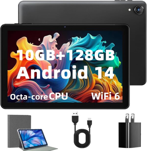 Android Tablet 10 Inch - Android 14 Octa Core 1.8GHz, Android Tablet 10 Inch - Android 14 Octa Core 1.8GHz, Tablet...