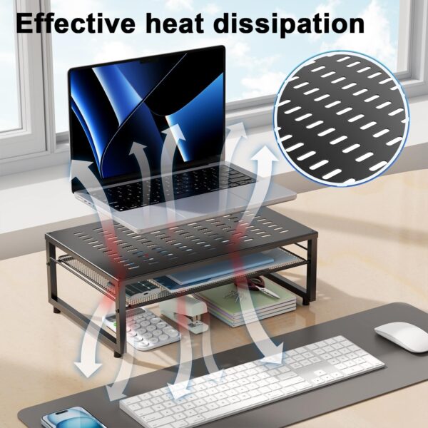 gianotter Desk Organizers and Accessories, 2-Tier Metal Moni...