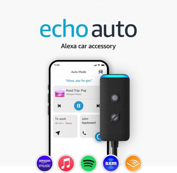 Amazon Echo Auto (newest model), Add Alexa to your car Amazon Echo Auto (newest model), Add Alexa to your car