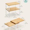 SONGMICS Cabinet Organizer Shelf, Set of 4 Kitchen Counter S...