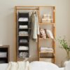 Hanging Closet Organizer and Storage, 6-Shelf Closet Hanging...