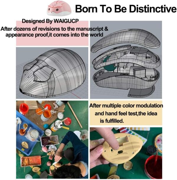 71BfGdqIubL._AC_SL1032_.jpg 2.4GHz Wireless Mouse Cute Hamster Shape Less Noice Portable...