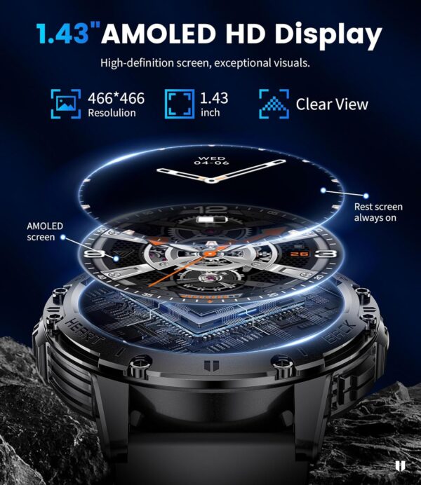 71CTqfAjTsL._AC_SL1500_.jpg DREMAC Military Smart Watches for Men for Android/iPhone-1.4...