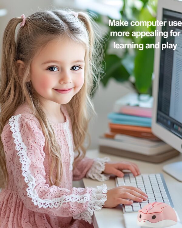 71D1vvu8NPL._AC_SL1500_.jpg 2.4GHz Wireless Mouse Cute Hamster Shape Less Noice Portable...