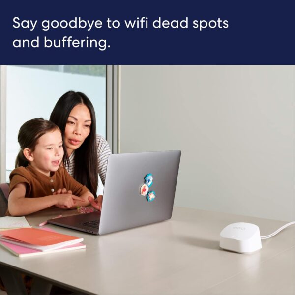 71D2pS-DWL._SL1500_.jpg Amazon eero 6+ mesh wifi system - Supports internet plans up...