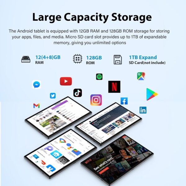 71DkiMAoStL._AC_SL1500_.jpg Android 14 Tablet with Keyboard - 10 inch Tablet, 12GB RAM, ...