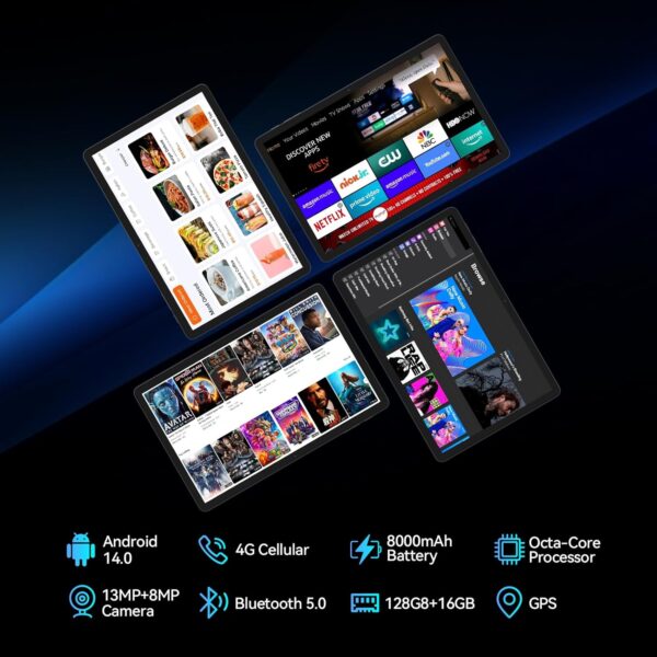 71EjaqrVB8L._AC_SL1500_.jpg Android 14 Tablet 2025 Latest 11 Inch Tablets, 128GB+16(8+8 ...