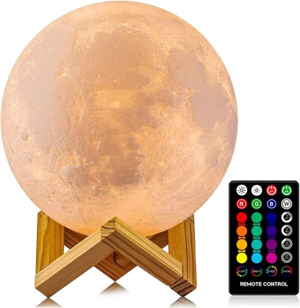 LOGROTATE Moon Lamp, 16 Colors LED Night Light for Kids LOGROTATE Moon Lamp, 16 Colors LED Night Light for Kids 3D P...