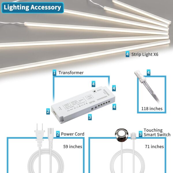 71FH-aiQXOL._AC_SL1500_.jpg Art3d LED Recessed Lighting Kit - 6pcs Self-adhesive White L...
