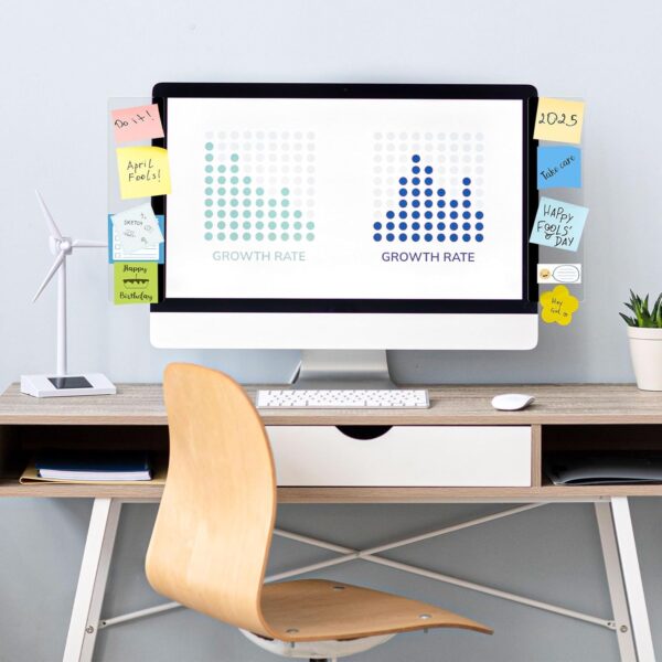 71FLHBKYOL._AC_SL1500_.jpg DOLLAR BOSS Monitor Memo Boards for Computers 2 Pcs Office D...