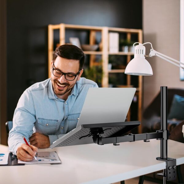 71GlIeDv9SL._AC_SL1500_.jpg WALI Laptop Tray Desk Mount for 1 Laptop Notebook up to 17 i...