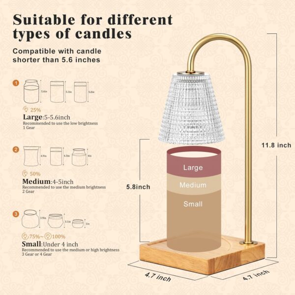 Hong-in Candle Warmer Lamp with Timer Dimmer,Mothers Day Bir...