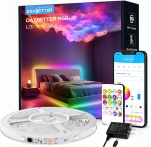 DAYBETTER Smart IC LED Strip Lights, BGRIC LED Lights for Be...